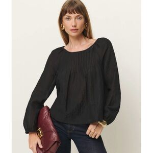 New Reformation Finn Top in Black Size Medium